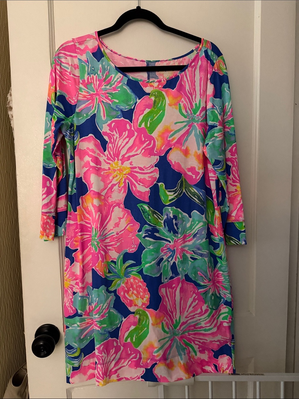 Lilly Pulitzer Pink & Blue Floral Midi Dress
